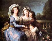 Charles Lebrun Marquise de Roug with Her Sons Alexis and Adrien oil painting reproduction